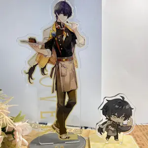 2D Flat 2pcs Wuthering Waves Acrylic Standee, Character Prototype Linked Display, Office Bedroom Desk Decor, Anime Game Lover Gift