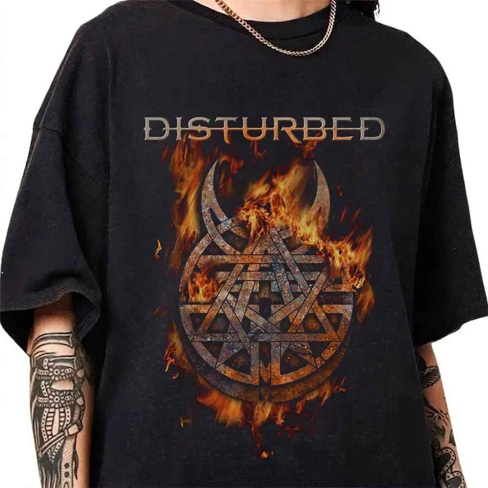 Disturbed Burning Belief Official Tee T-Shirt Mens Unisex