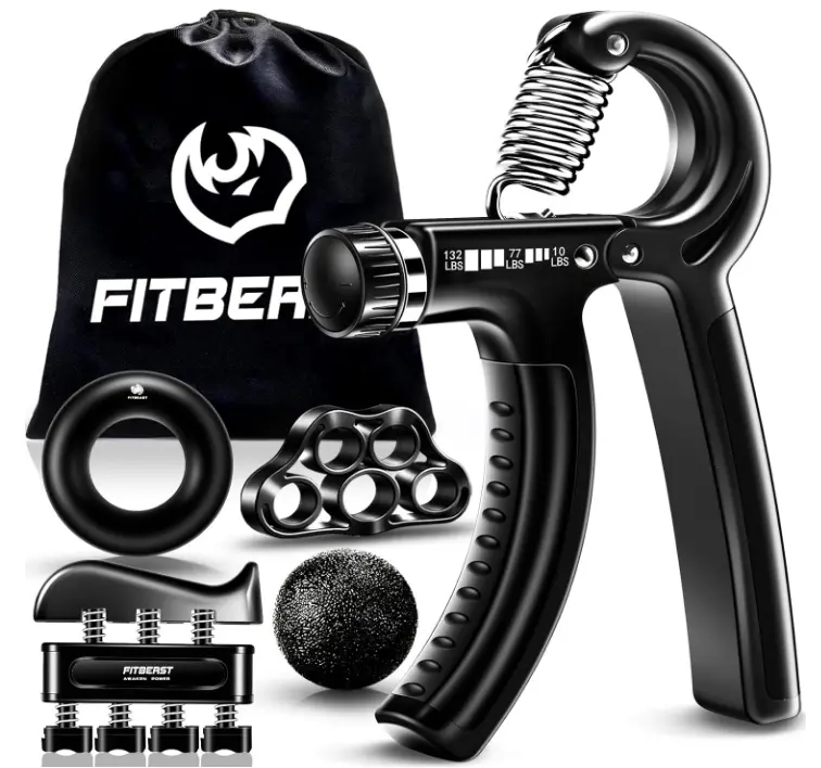 FitBeast Grip Strengthener Forearm Strengthener Hand Grips Strengthener Kit - 5 Pack Adjustable Resistance