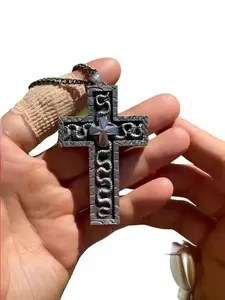 Exquisite Sterling Silver Cross Pendant Necklace - Cross Necklaces, Elegant Religious & Fashion Jewelry with Cubic Zirconia, Hypoallergenic, Perfect for Women & Men