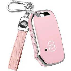 for Kia Key Fob Cover with Keychain,Car Key Case Shell Protection Fit for Kia K5 Forte Sportage Soul Seltos Telluride
