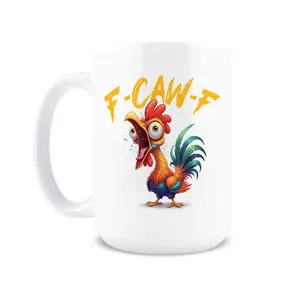 F-Caw-F Sarcastic Morning Cup – Funny Coffee Mug - Hilarious Gift Idea