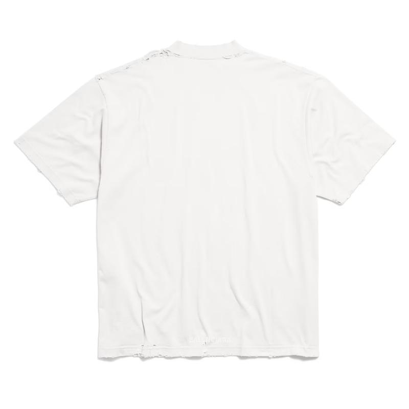 Balenciaga Paris Liberty Short Sleeve Tee Shirt Off White