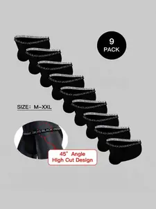 Men’s Modal Briefs Underwear, High Cut High Leg, Soft Breathable Stretch, Double Layer Pouch, 1/3/6/9 Pack ((Black/White/Pink))