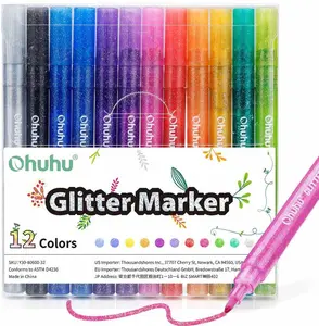 12 pack Glitter Multi Colored Pens Art Supplies