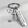 Stainless Steel Basic Spanish Romantic Drive Note Keychain with Cross-Engraved Charm, "I Love You" Inscription, Couple-Style Well-Wishing Item for Him (Boyfriends Day, Romance Gift for BF, Gifts for Him),sohochic