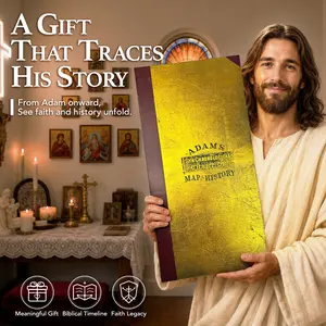 Deluxe Full Gold Foil Adams Time Chart 3.0 Map of History | Premium Gilded Hardcover | 23-Foot Massive History Timeline | Collector's Edition Visual Learning Tools Bible Study Supplies