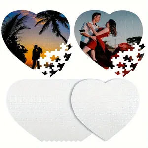 Sublimation Puzzle Blanks 10 Sets Sublimation Blanks Jigsaw Puzzles Heat Press DIY Puzzle Blank Custom Puzzle for Heat Transfe