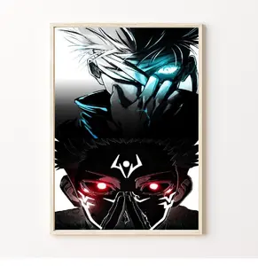 Jujutsu Kaisen Anime Poster - Gojo Satoru and Sukuna Eye Power Wall Art - Home Decor
