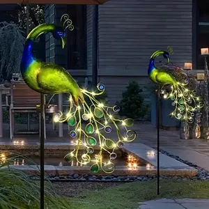 Metal Peacock Outdoor Statue, Animal Art Decor, Eye-Catching Garden Sculpture for Lawn & Yard, Unique Home & Garden Decoration, Garden Accessories