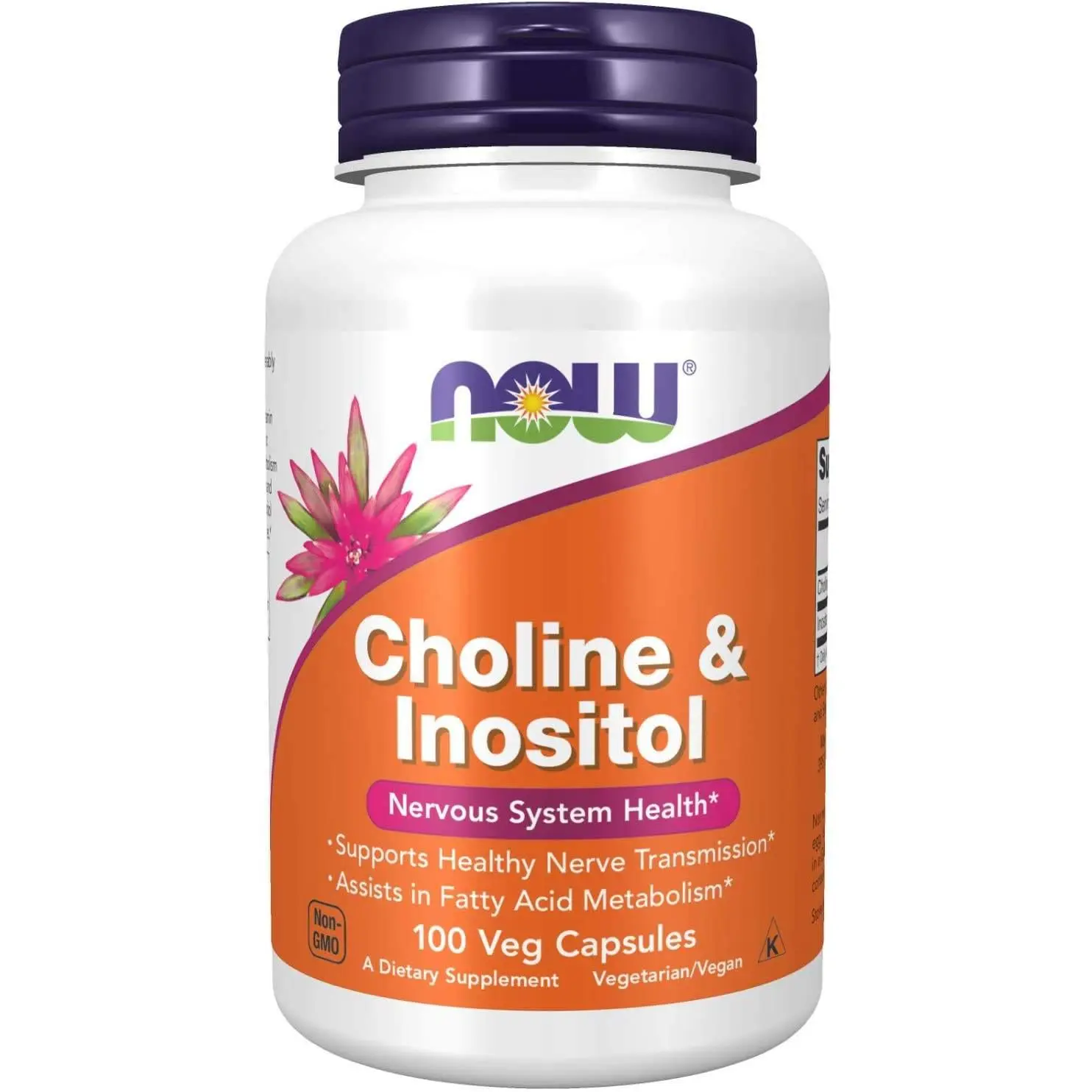 NOW Choline & Inositol, 100 Veg Capsules