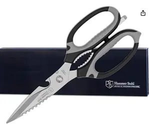 Hammer Stahl Kitchen Scissors | Kitchen Shears Heavy Duty Poultry Shears | Kitchen Shears Dishwasher Safe | Stainless Steel Kitchen Scissors Come Apart for Cleaning | Sharp Kitchen Scissors