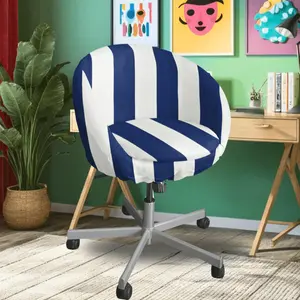 Navy Blue Cabana Stripe Slip Cover, Compatible with IKEA SKRUVSTA