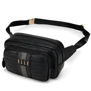 ELLE Eleganza Vegan Leather Monogram Sling Bag