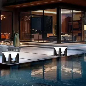 Outdoor solar column light, solar column head light, simple and modern LED fence ceiling light, waterproof landscape column light, three-color adjustable, suitable for flat terrace courtyard garden