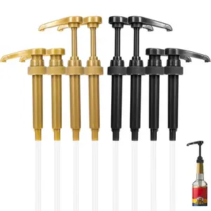 Syrup Pumps Compatible with 25.4 Oz/750 ml Bottles Coffee Syrup Pump Dispenser for  & Coffee Bar Drinking Mixes 8 Pack