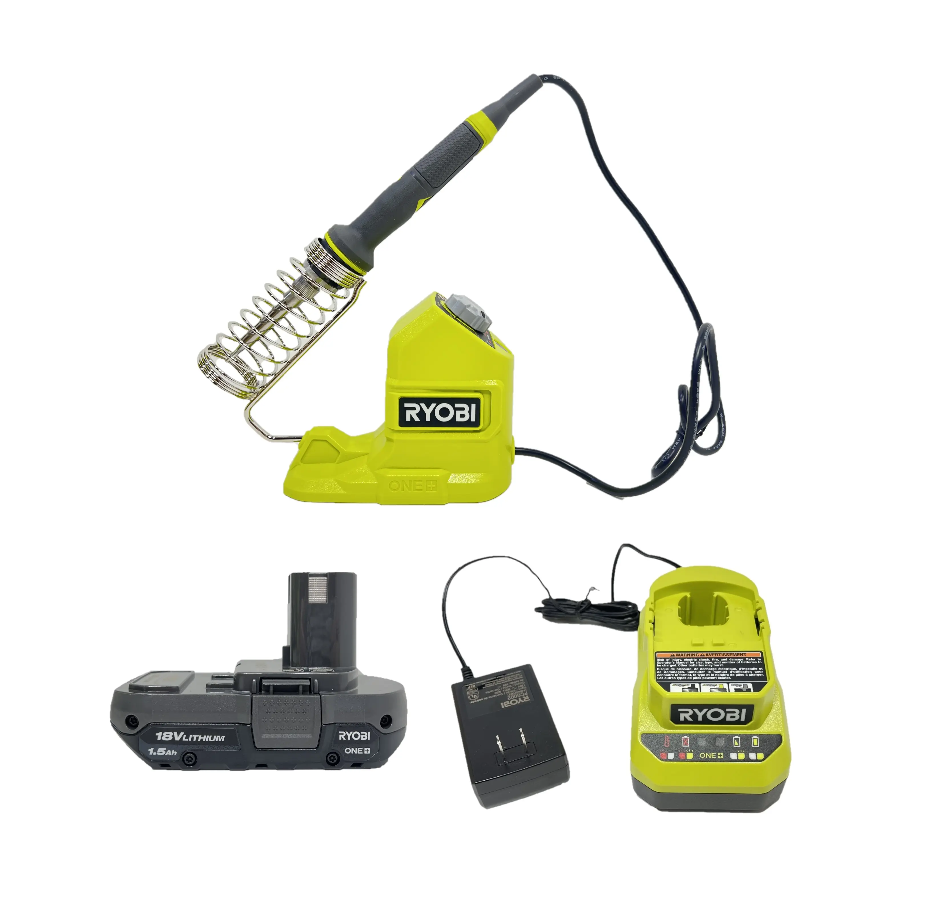 Ryobi 18 Volt PCL946 Cordless 120-Watt Soldering Iron Topper Kit with Battery and Charger