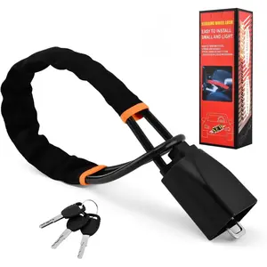 Steering Wheel Lock Seat Belt Lock Universal Anti Theft Car Device Car Lock Car Theft Prevention with 3 Keys for Car Security Fit Most Vehicles Truck SUV Van(Black)