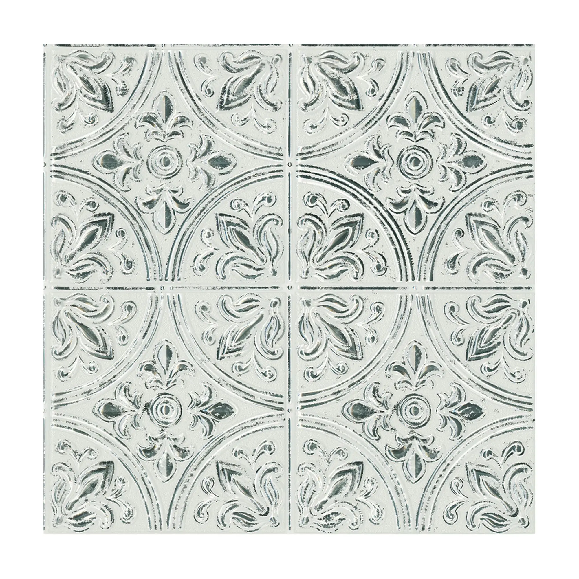 Chelsea Antique White Peel & Stick Tin Tiles
