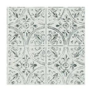 Chelsea Antique White Peel & Stick Tin Tiles