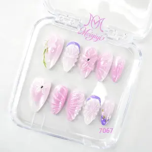 .DP.7067.Sweet 3D Carved Wearable Nails