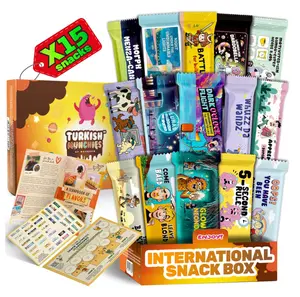 International Snack Box, Unique Experience with Universal Exotic Candies and Treats from around the World, Gift-Ready Foreign Foods in Packages Inspired by European, Japanese and Korean Cultures