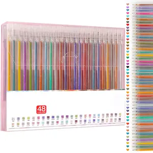 Glitter Gel Pen Set, Kids Color Pens, Christmas Gift Pens, Colored Gel Pens, 8/12/18/24/36/48pcs, Glitter Color Gel Pens, Writing Pens, Art Markers Set