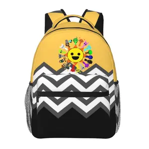 Sprunki popular backpack with large capacity — Sprunki laptop backpack for daily commuting, business, and hiking; cartoon casual Sprunki merchandise travel daypack and school bag for kids, women, men, and gift giving.