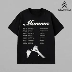 Momma Tour Dates Classic Oversized Vintage Graphic T-Shirt, Indie Rock Band Concert Shirt, Crewneck Retro Music Streetwear Outfit Heavyweight Cotton Unisex Tee