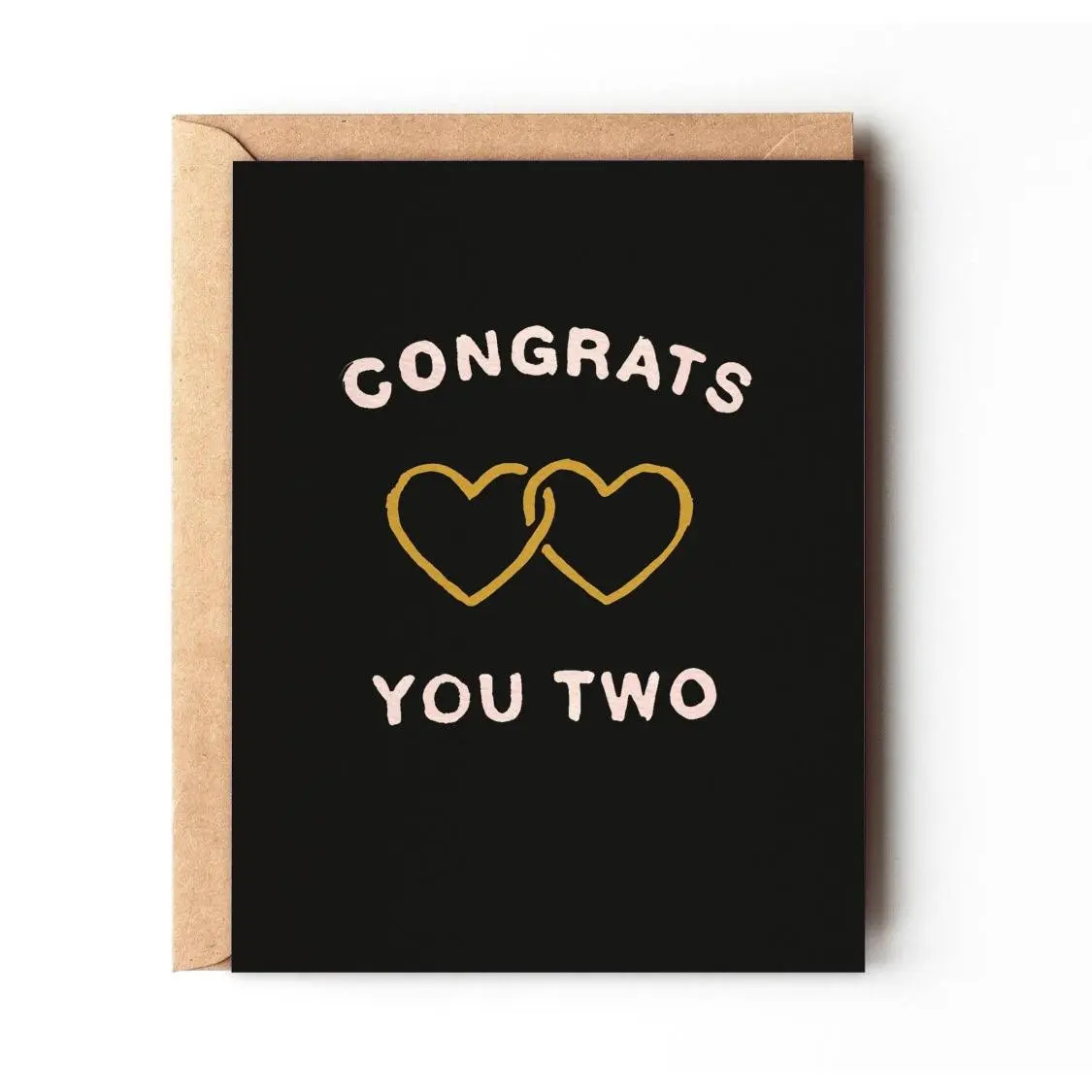 Congrats You Two - Simple Minimalist Engagement Card