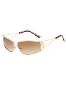 Y2K Hollow Out Sunglasses, Retro Style Fashion Eyewear, Unique Street Photography Shades, Trendy Square Sunglasses, Women's Glasses, Trendy Accessory