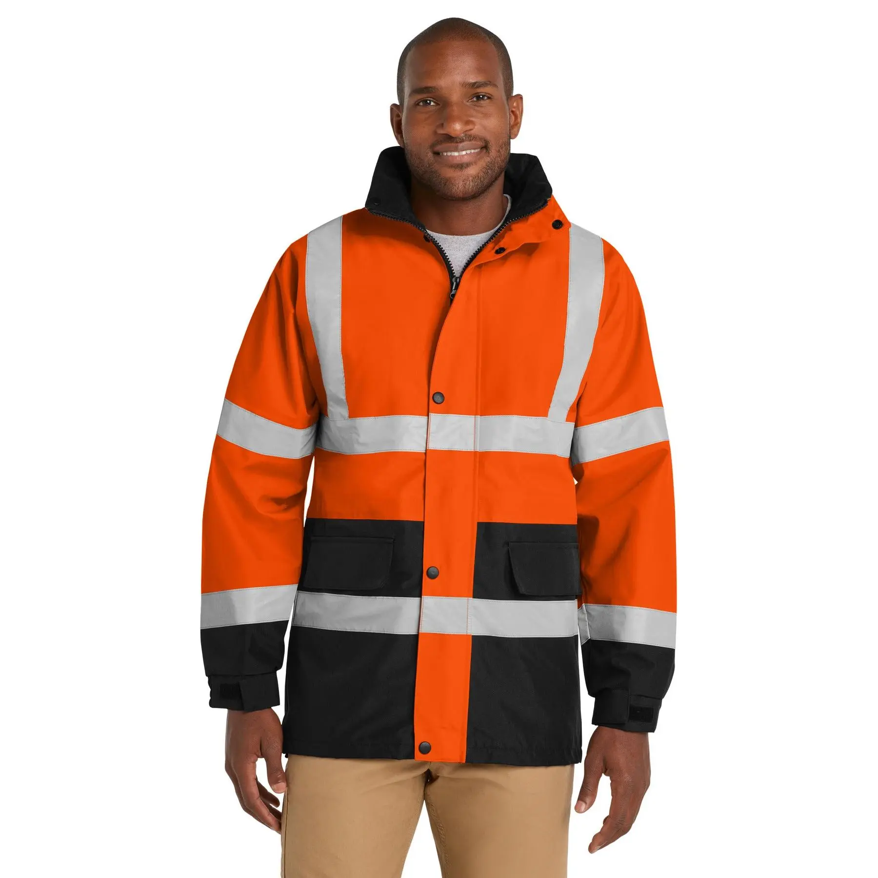CornerStone CSJ24 ANSI 107 Class 3 High Visibility Waterproof Parka Jacket, Reflective Tape for Workers