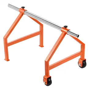 Portable Wire Spool Rack Holder - Rolling Cable Caddy Tool Organizer with Wheels for Spools Up to 29.9 in Diameter