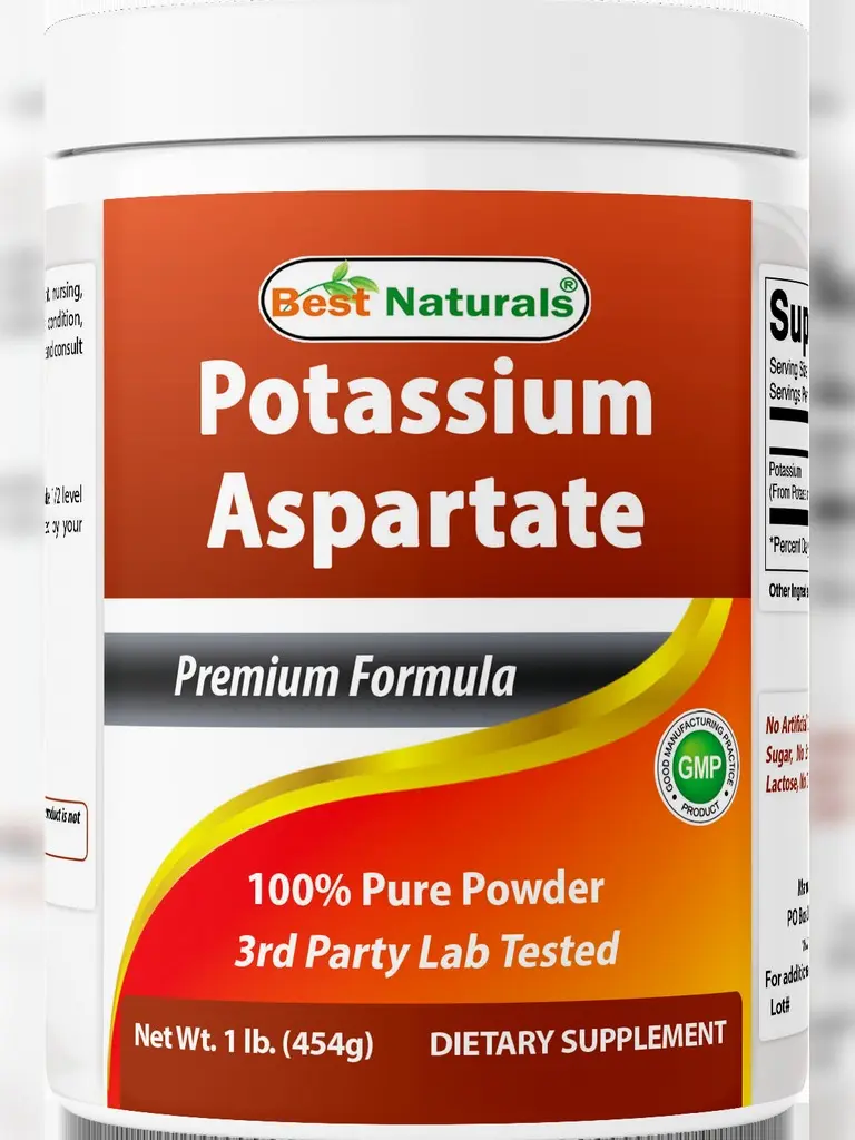 Best Naturals Potassium Aspartate Pure Powder 1 Pound