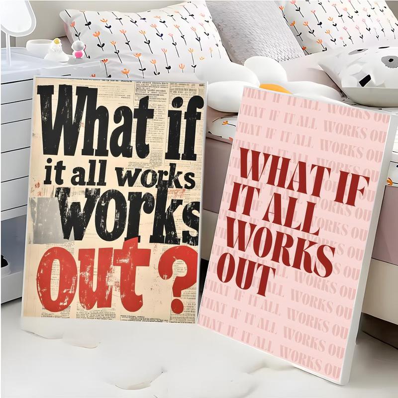 Heartfelt Inspirational Life Story W-What If It All Works Out Poster Lightfast self-adhesive posters ideal for gifting and adorning walls in bedrooms living rooms bars cafes and eateries high-def printing water-repellent safeguard