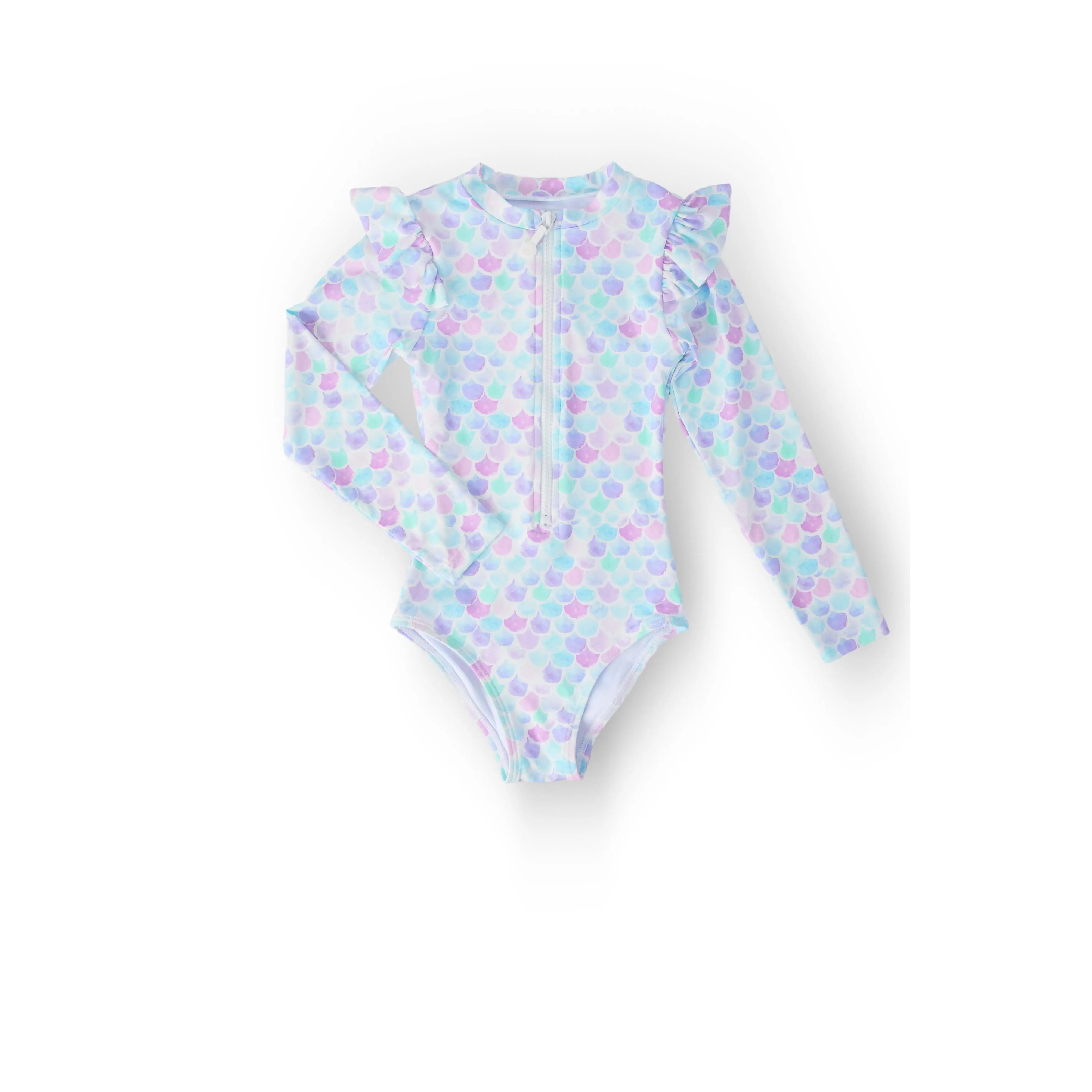 Mermaid Scales L/S Flutter One-Piece Swimsuit