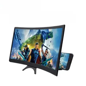 12-inch Curved3D HD Phone Screen Magnifier Movie Video Amplifier Holder Mobile Phone Mobile Phone Universal TV Drama Artifact Case Camera