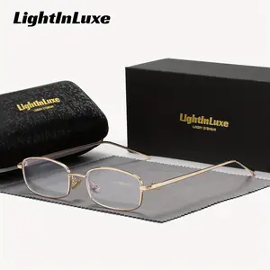 LightInLuxe Unisex Fashion Full Frame Clear Glasses Outdoor Activities and Driving Casual Square Anti-Blue Light Plano Glasses