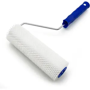 9 Inch Latex Floor Self Leveling Screed Spiked Roller for Epoxy Floor, Screed Compound Roller Bubble Remove Tool (1 Roller + 1 Frame)