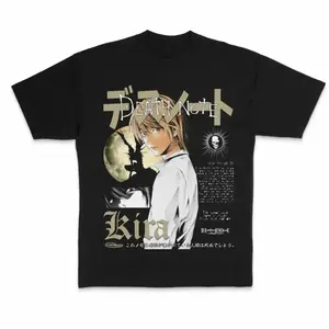 Soft Cotton Comfortable Everyday Wear Light Yagami Moon Light Vintage Graphic Tee, Light Yagami Tee, Death Note Shirt, Manga Anime Shirt, Unisex T-Shirt, Anime Clothing, Top Menswear Womenswear Streetwear