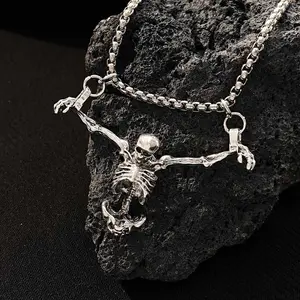 Halloween Skull Head Necklace Party Jewelry for Men and Women