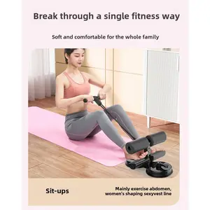 Aid Crunch Machine Ab Traning Dual Suction Cup with Pull Rope Leg Press Artifact Sit-Up Crunch Fitness Equipment Sit-Up