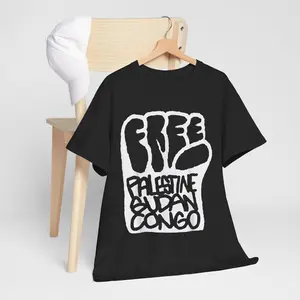FREE Palestine Sudan Congo Unisex Short-sleeve T-Shirt Full Color