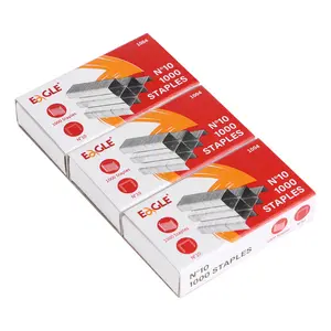 Eagle 10# Staples, 1000 Pcs/Box, 3/6Box Set, for Office Use, Ideal for Document Organization & Bookbinding, Stapling Accessory, Office Stationery Supplies