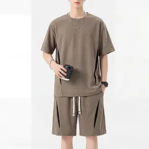 Waffle-Knit Contrast Panel Sets, Minimal Silhouette Perfect For Errands And Brunch, Blending Sleek Vibes And All-Day Comfort