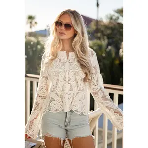 Willow Breeze Crochet Off White Knit