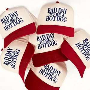 Bad Day To Be a Hot Dog Embroidered Trucker Hat For Him For Her