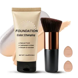 QIUFSSE Self Adjusting Color Changing Foundation - All Day Flawless, Even Skin Tone, Natural Finish Makeup (1.0oz/30ml)