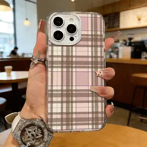 Vintage Plaid Magnetic MagSafe Snap Case for iPhone 17/16 Pro Max 15 Pro 14 13 12 Mini 11 XR XS Plus SE Shockproof Slim Protective Cover