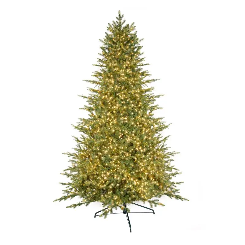 Holiday Bright Lights Traditional 7.5 ft Lightweight Full Emerald PVC Christmas Tree, 2250-Count Multi-Color Changing Flashing LED Decor - Festive Home Room Decoration (Model 9098739), Christmas Home, Colored Flash Christmas Decor